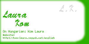 laura kom business card